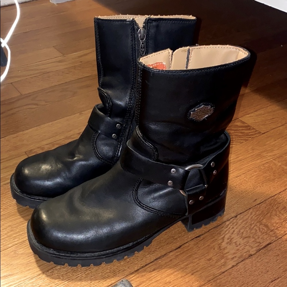 Authentic Harley Davidson leather riding boots